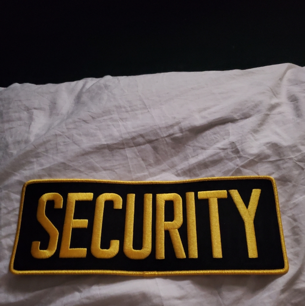 Security back jacket/vest patch